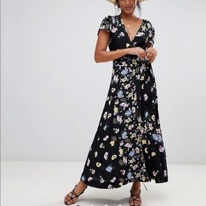 Brand new free people floral wrap dress